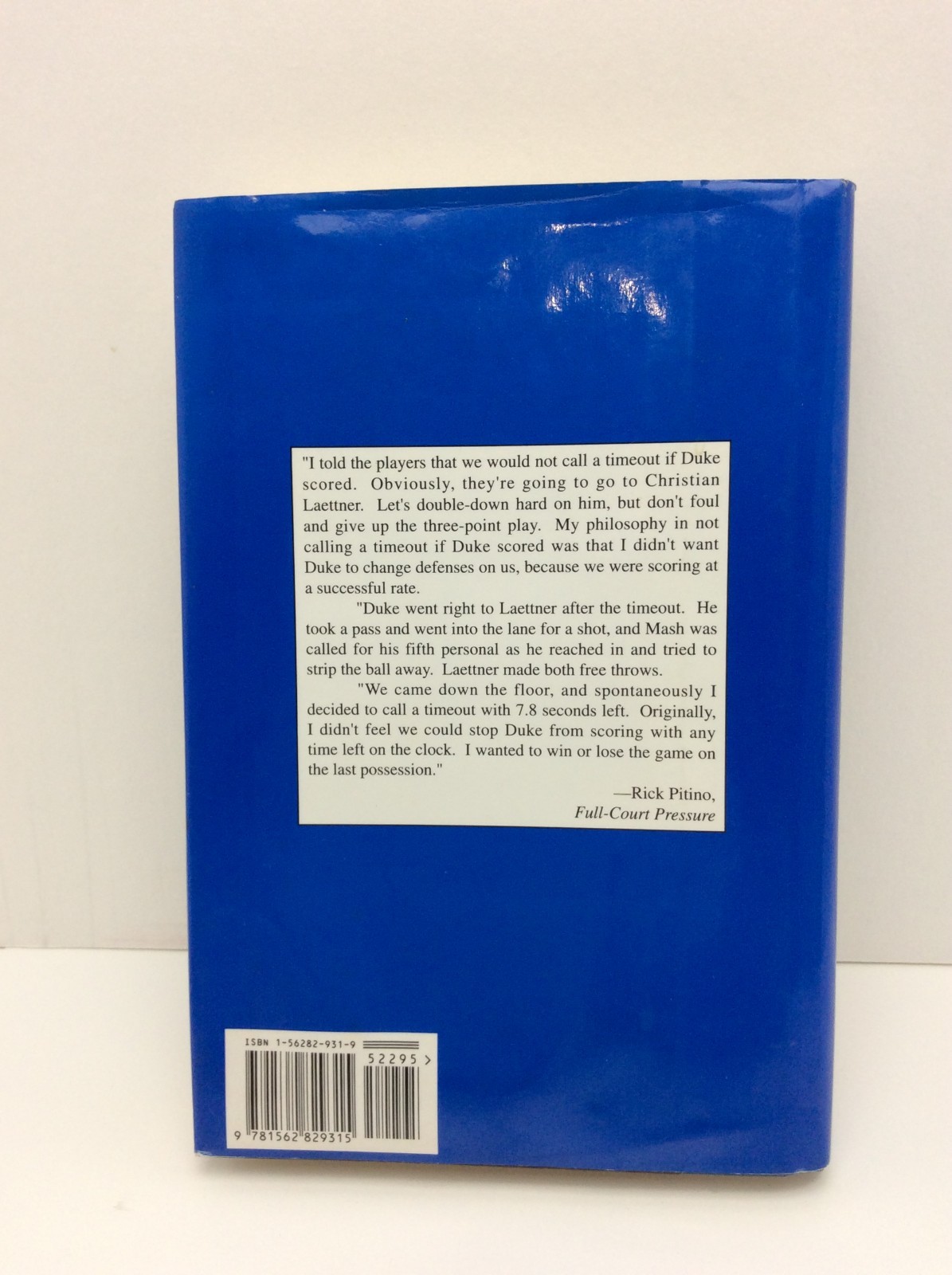 Full-Court Pressure: A Year In Kentucky Basketball – Book Signed By Rick Pitino
