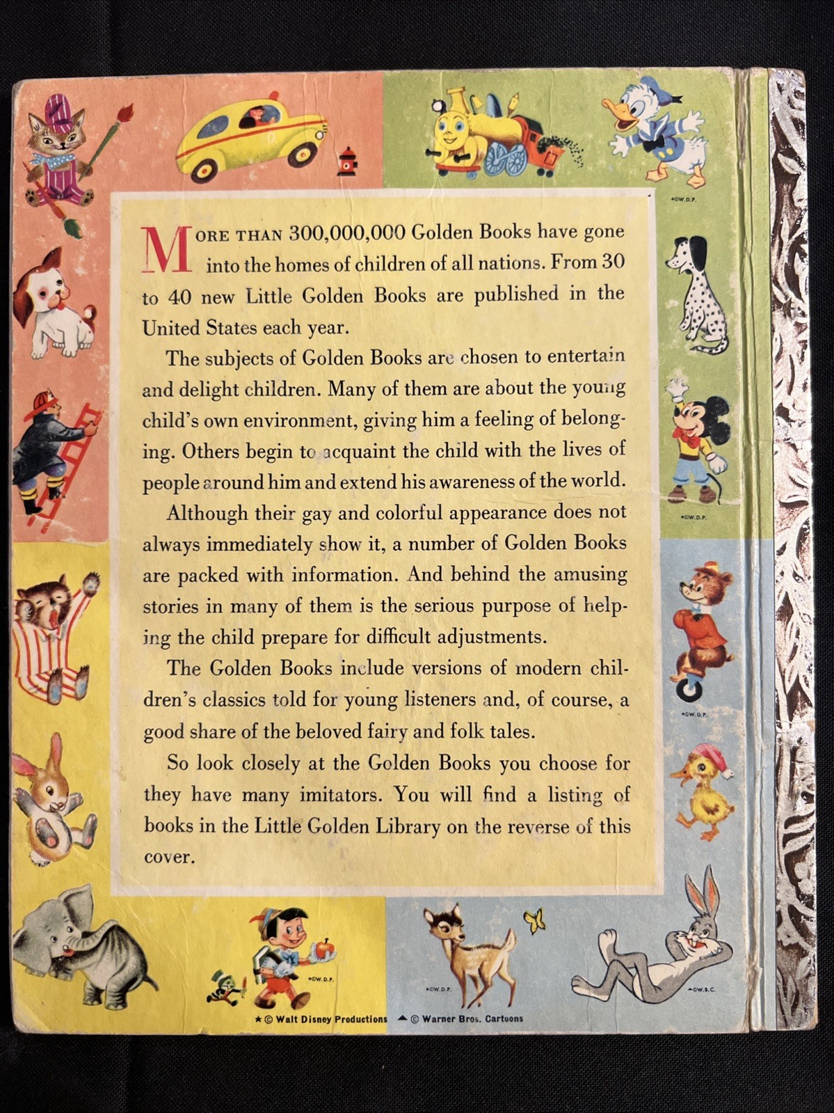 Vintage A Little Golden Book Disney’s Pinocchio 1948 D8 .25 #4383