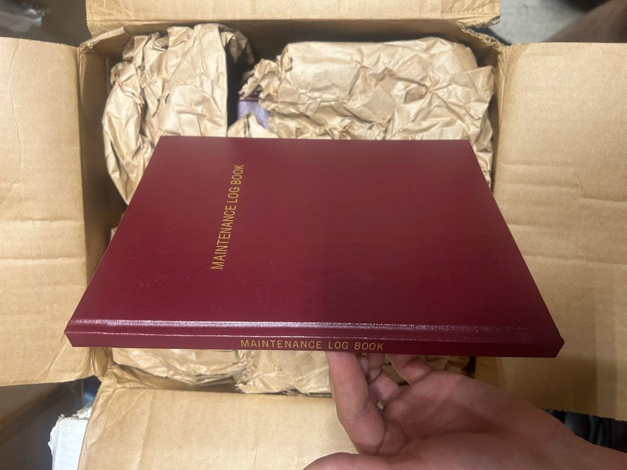 Maintenance Log Book Hardbound 120 Pages Industrial Equipment Record Journal