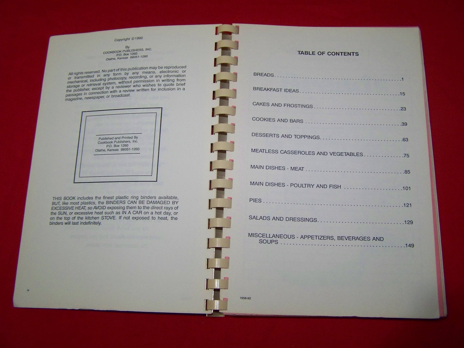 Calvary Temple Seattle Washington Cookbook 1992