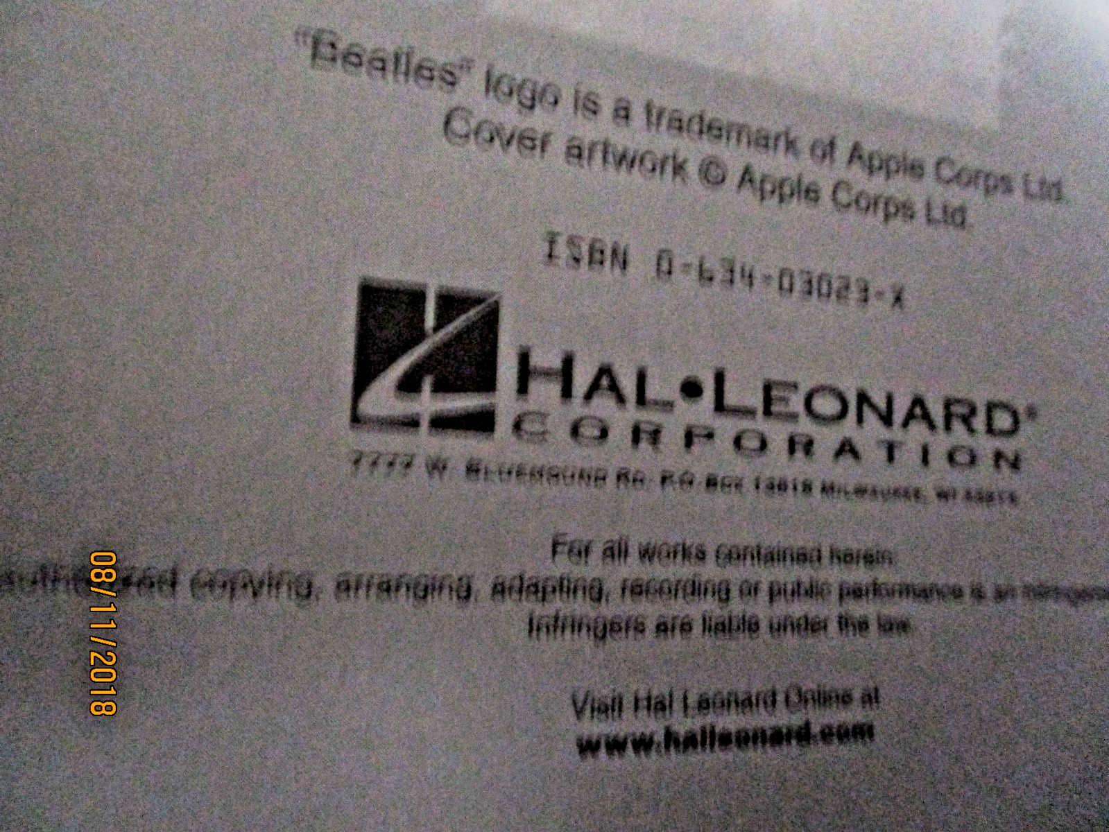 The Beatles – 1 Sheet Music Piano Vocal Guitar Song book 1991 PB 109 pages