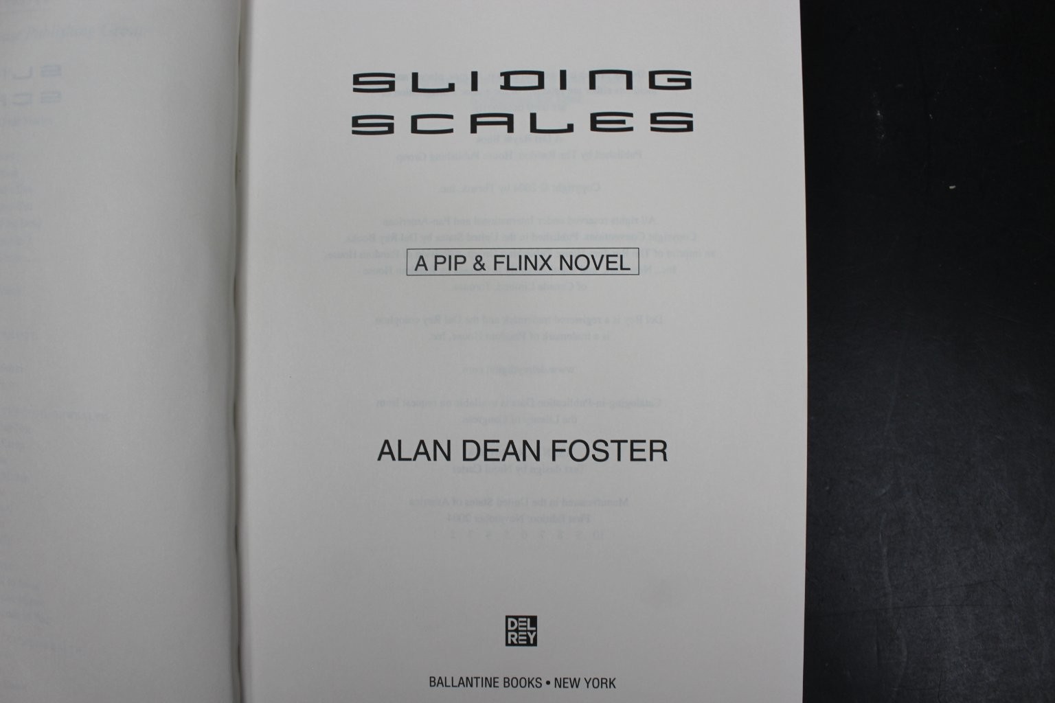 Sliding Scales Alan Dean Foster 2004 First Edition Del Rey Science Fiction HCDJ