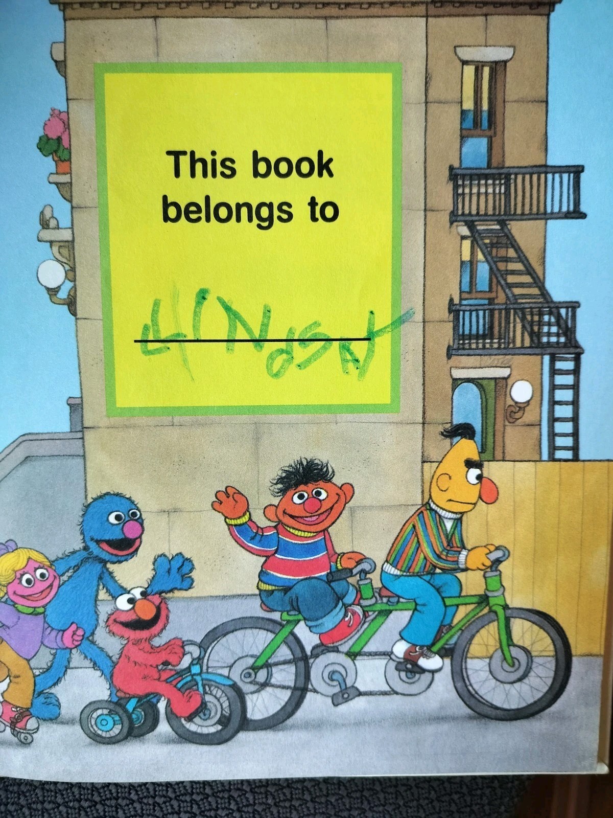 1978 Sesame Street Library Complete Book Set Vol. 1-15 w/Big Bird Stand Shelf