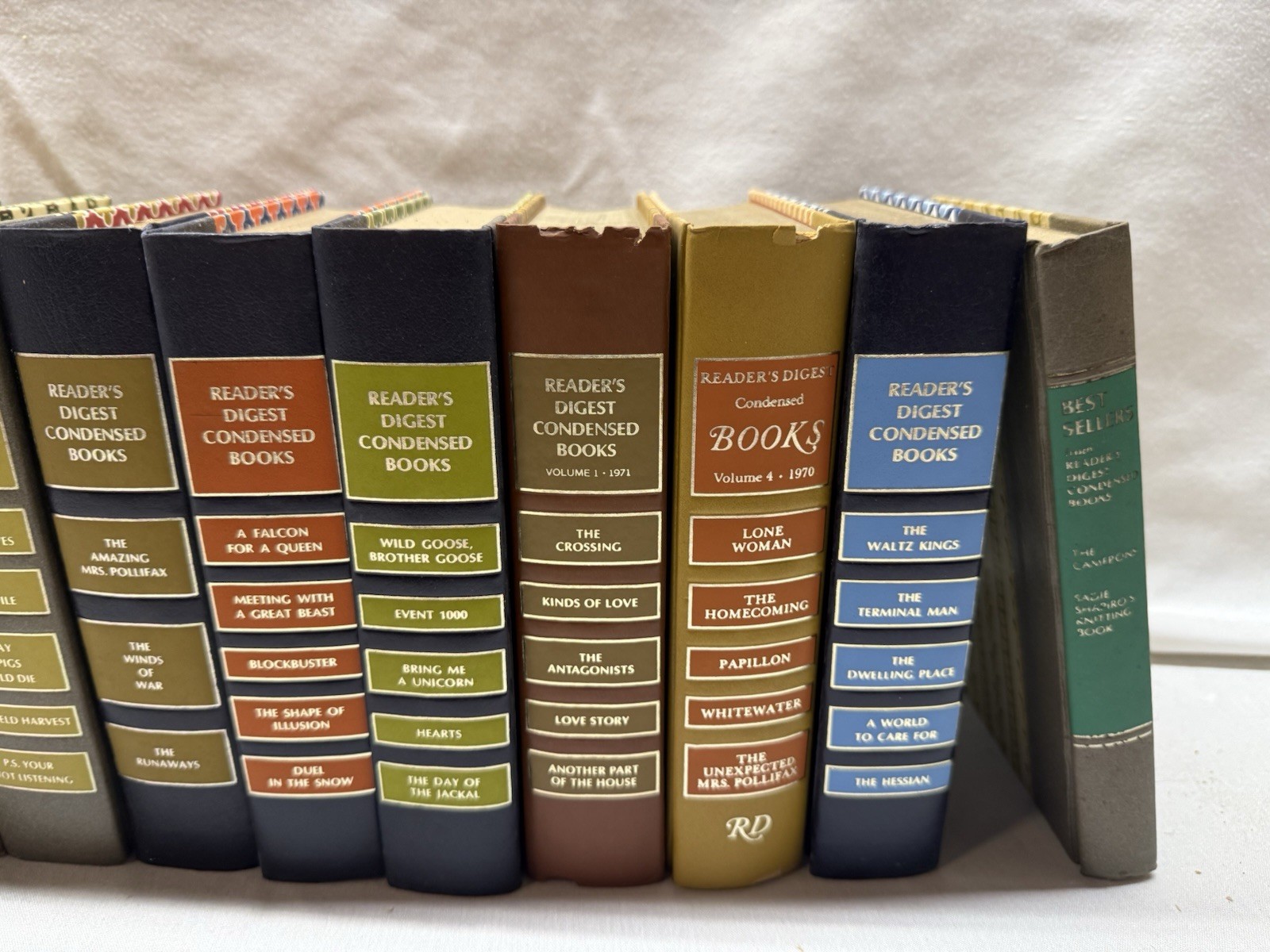 Readers Digest Condensed Books – HC Staging Decor Multicolor – 1970’s Lot of 14