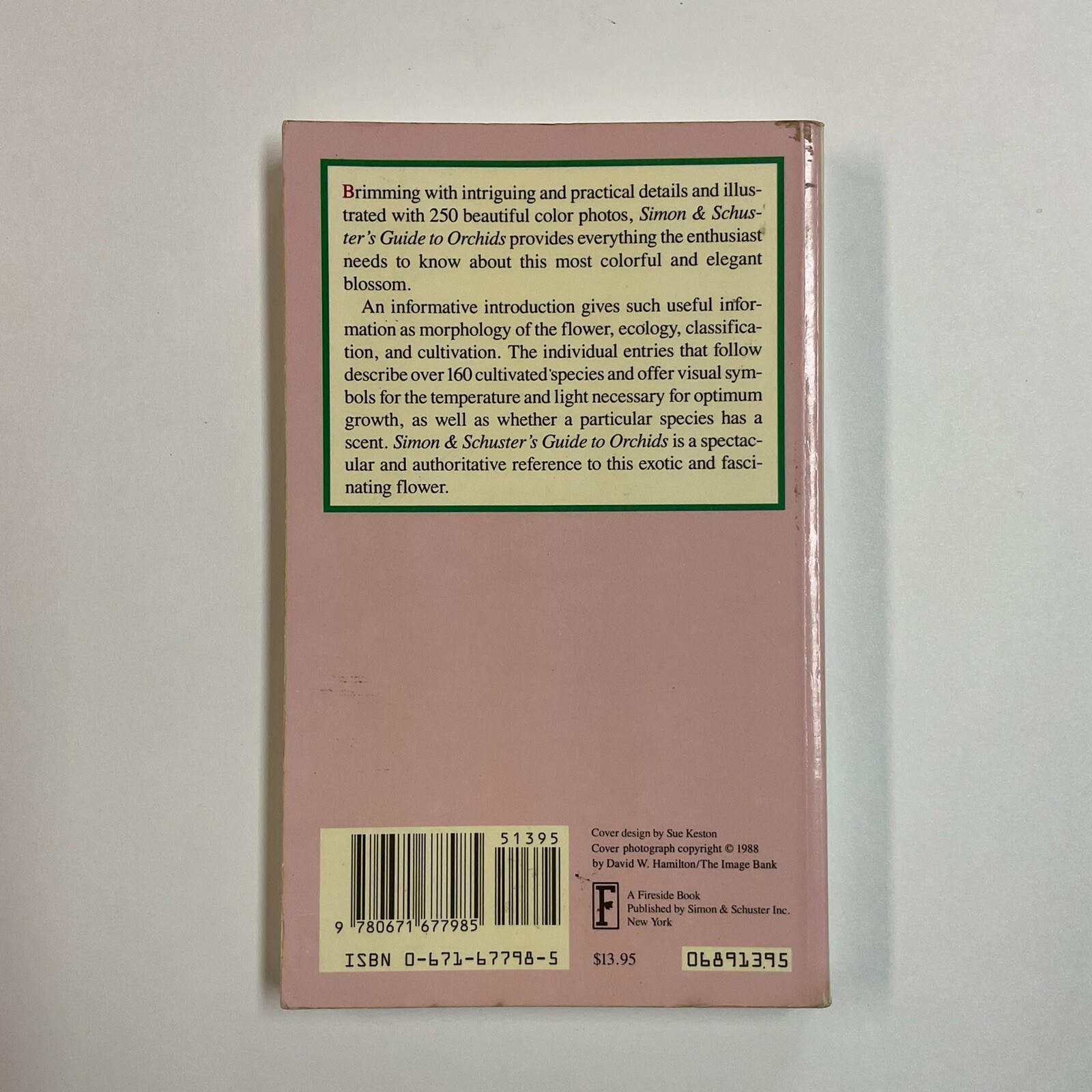 Simon & Schuster’s Guide To Orchids Paperback Book Color Photos Flowers Plants