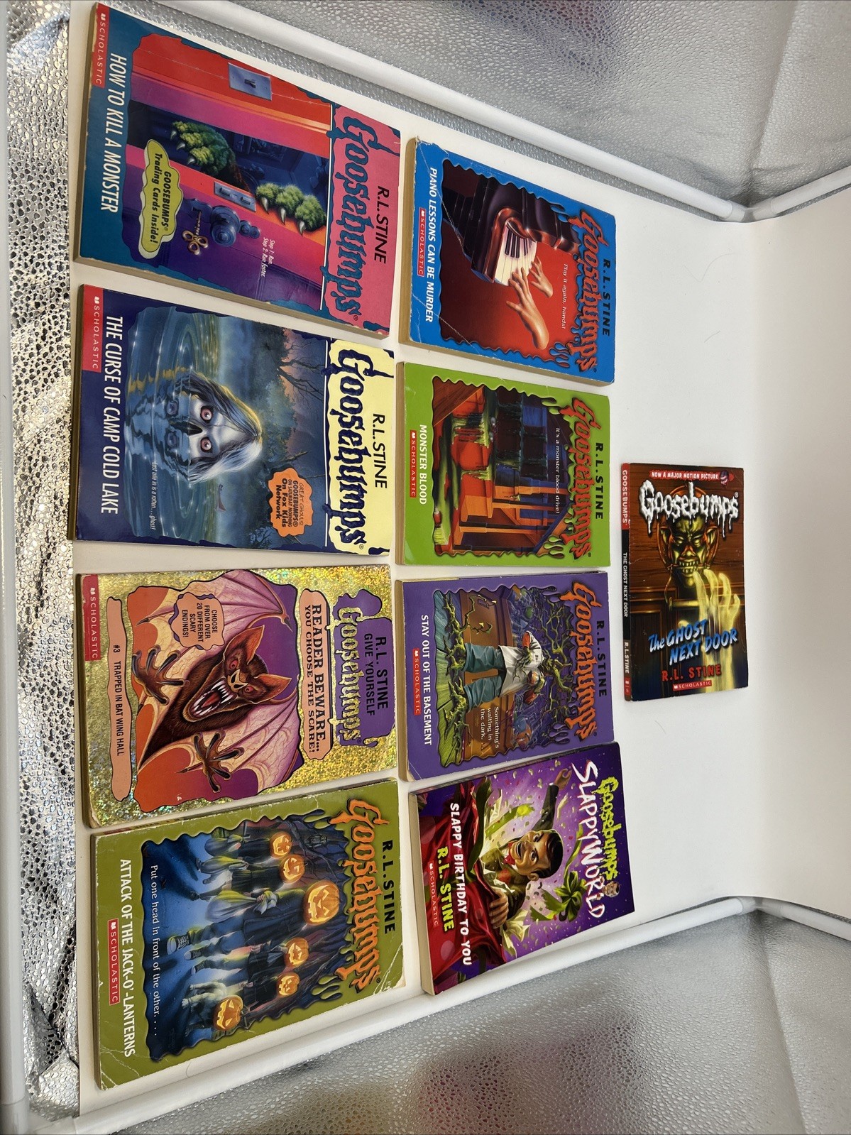 RL Stine Book Lot – 23 Goosebumps Rotten School, Mixed Years, Vintage, 1 Double