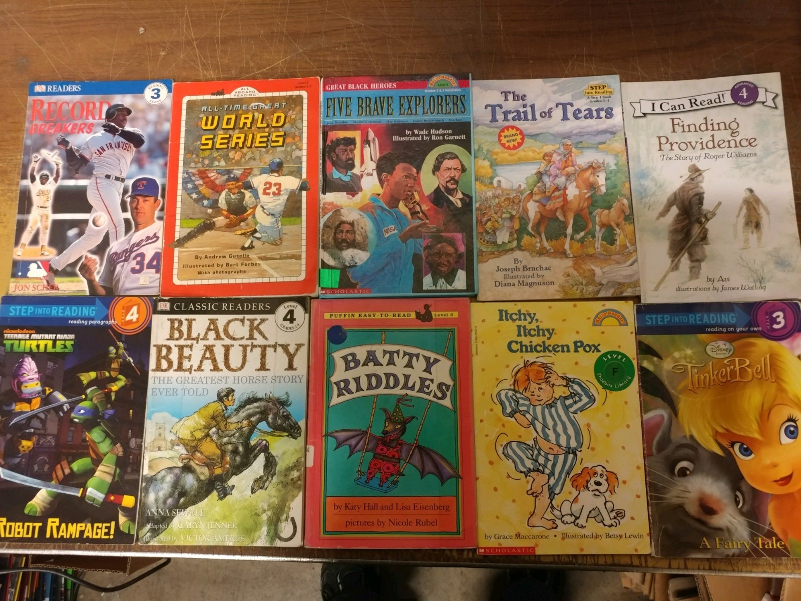 Lot of 10 Level 3 4 5~RL~Ready to-I Can Read-Step into Reading-Learn Books MIX