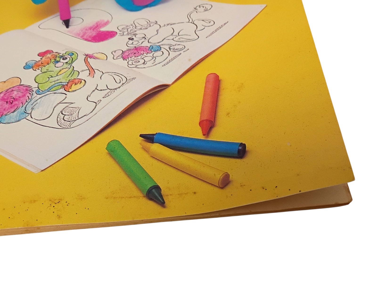 Vintage 1986 Popples‘ ABC Coloring Book -Happy House 1 Page Has An Ink Spot