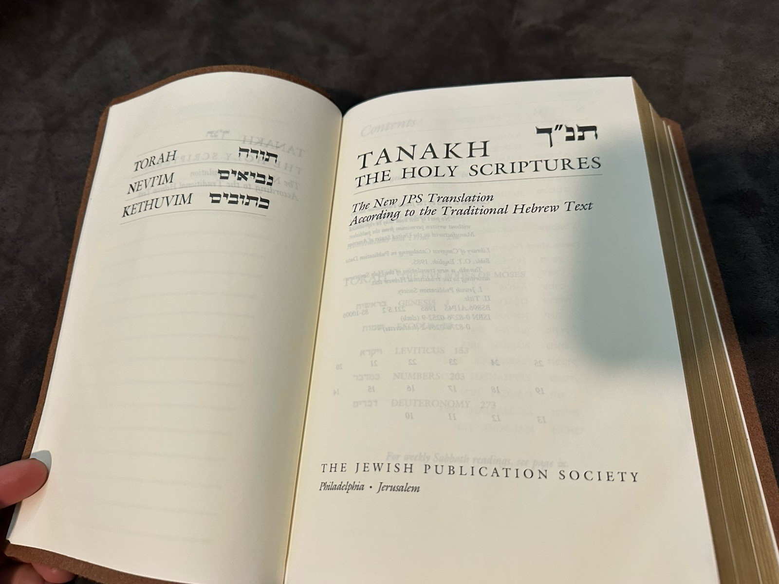 tanakh the holy scriptures Traditional Text Genuine Leather Hebrew Israel