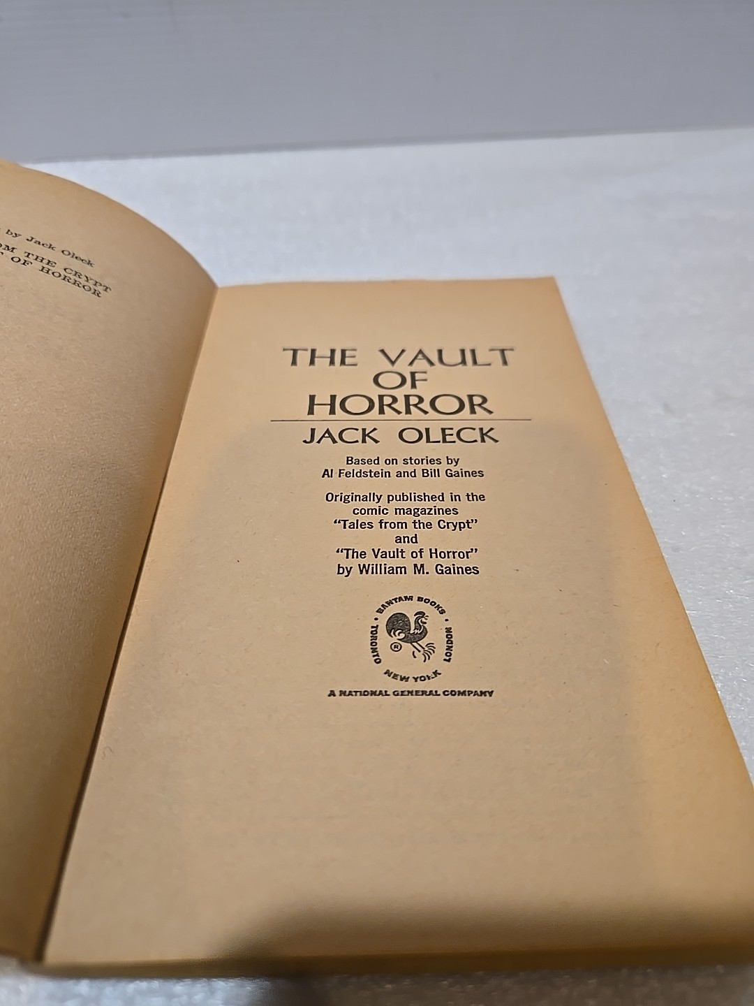 JACK OLECK FIRST EDITION – The Vault of Horror 1973