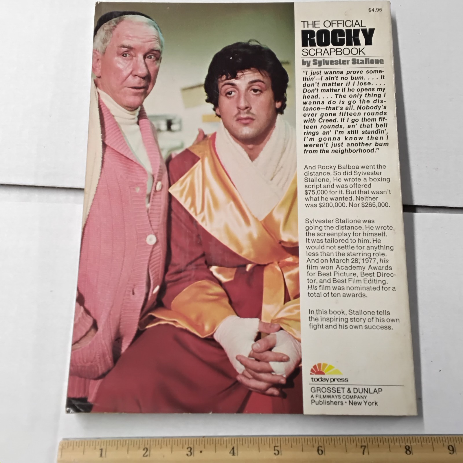 The Official Rocky Scrapbook by Sylvester Stallone 1977 Movie Softcover book