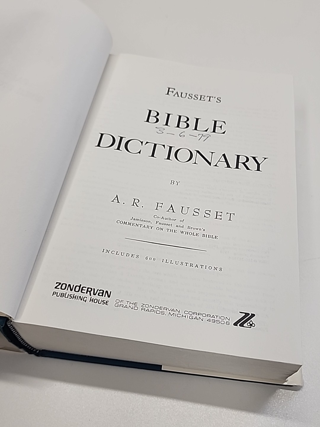 1978 FAUSETTS Bible Dictionary Zondervan HCDJ Hard To Find (Jamison Fausett)