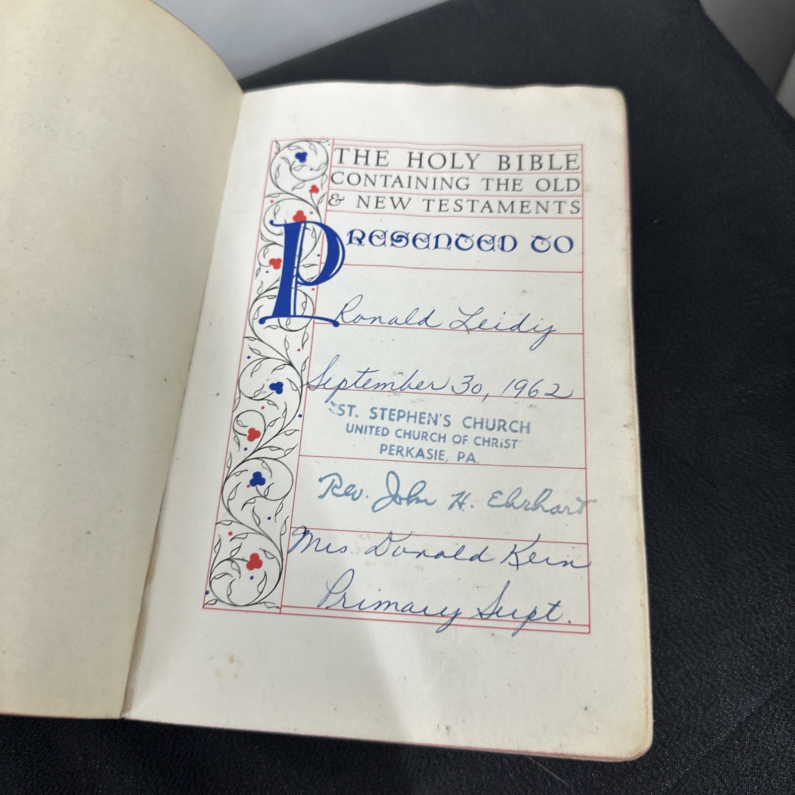 Lot Of Bibles Vintage 1950s & 60s Family Holy Bible Large Needs Repair
