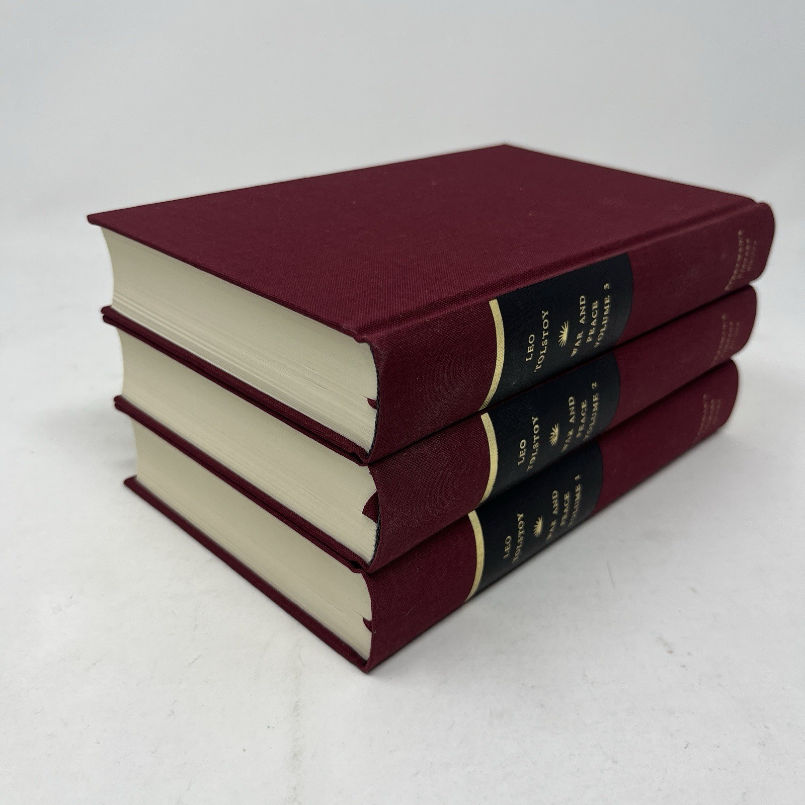 WAR AND PEACE 3 volume HC set w/ Slipcase Leo Tolstoy Everyman’s Library