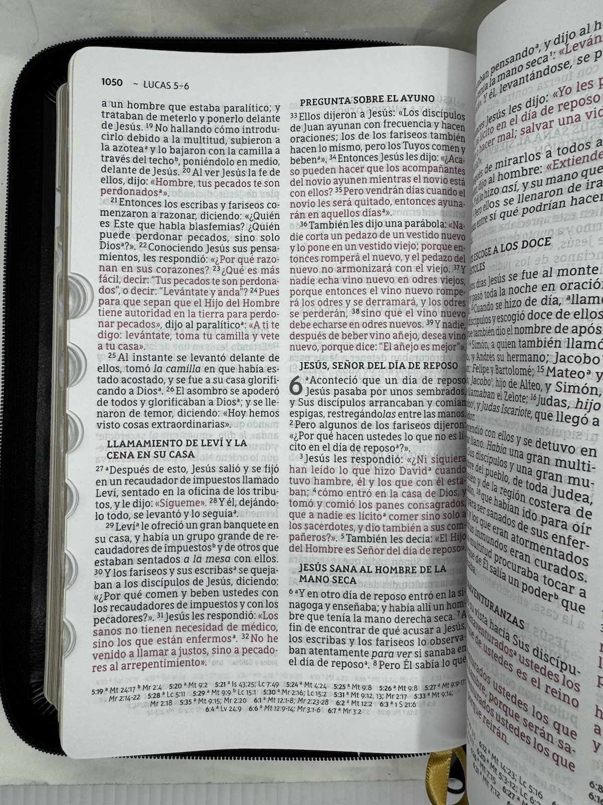 NBLA, Biblia, Ultrafina, Letra Grande, Tamaño Manual, Leathersoft, Negro, indice