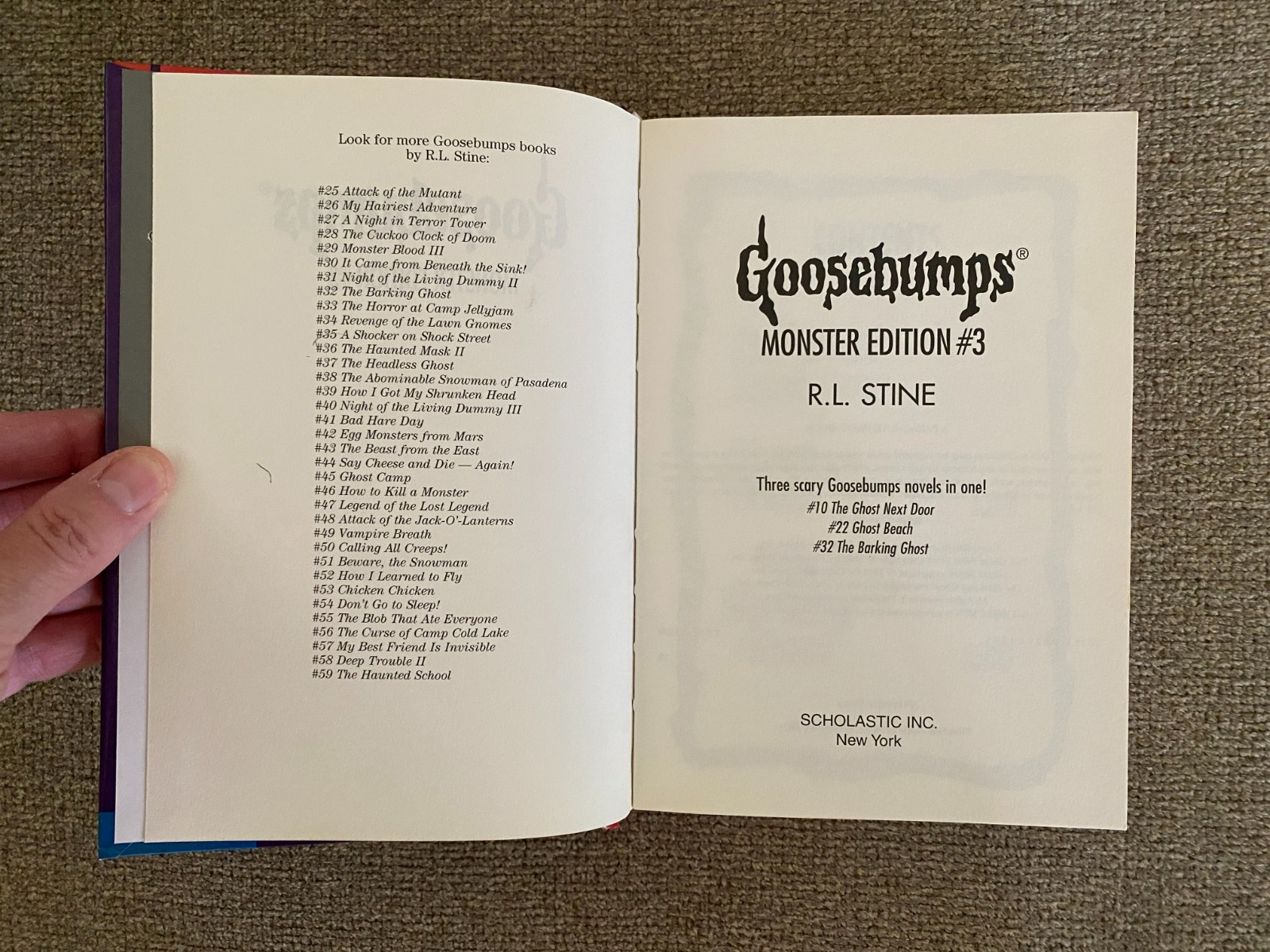 Goosebumps Lot of 4 Monster Edition #1, 2, 3/Monster Blood Collection Hardcover