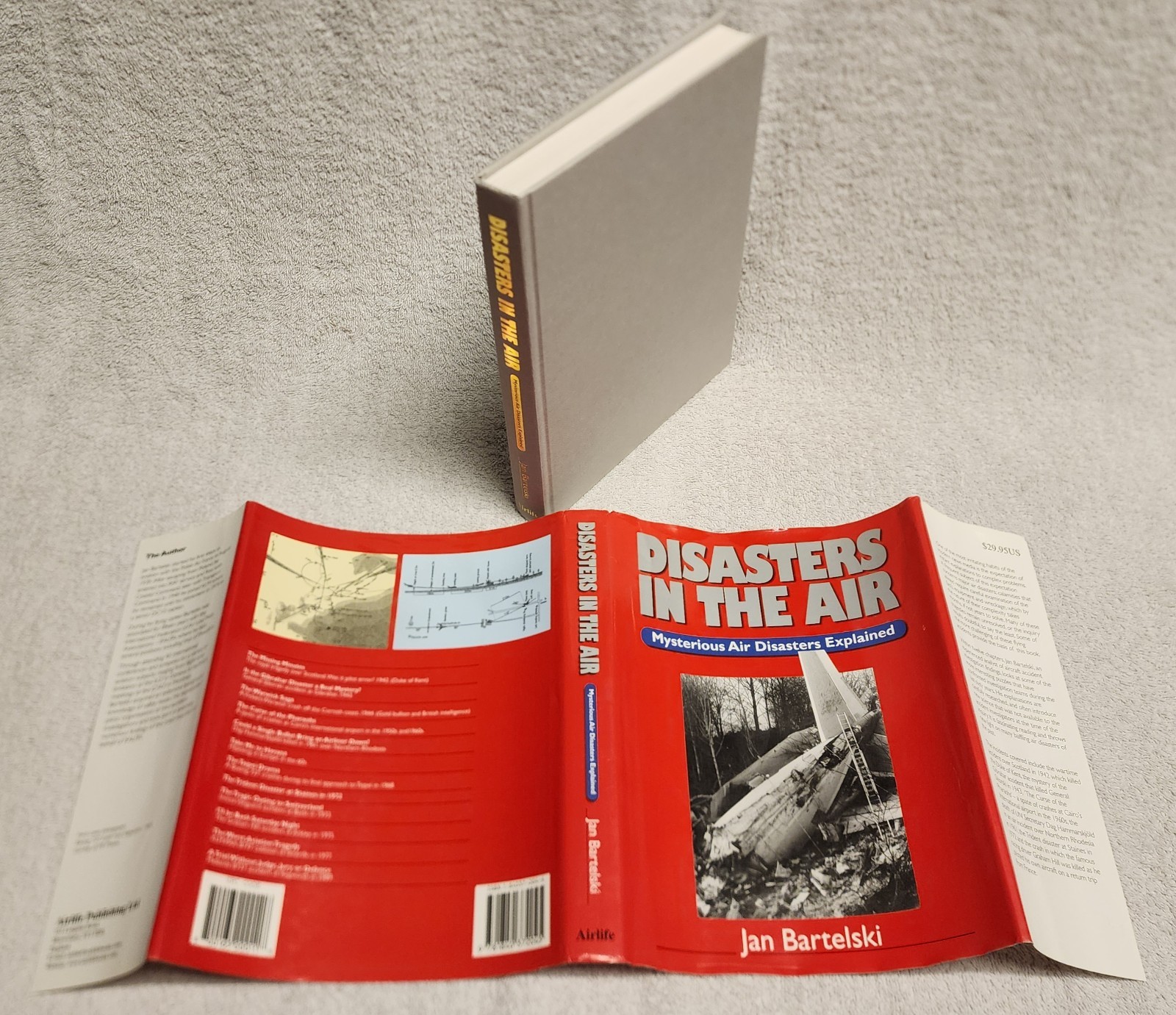 Disasters in the Air Mysterious Explained by Jan Bartelski 2001 HCDJ 1st Edition