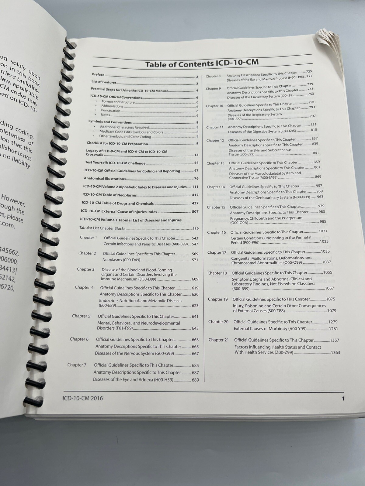 ICD-10-CM Complete Code Set 2016 Spiral Bound AACP Clinical Modification Book