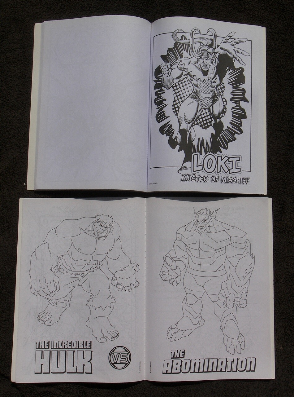 4 Book Marvel Avengers Create a Scene Sticker Activity Pad Heroic Coloring Hulk