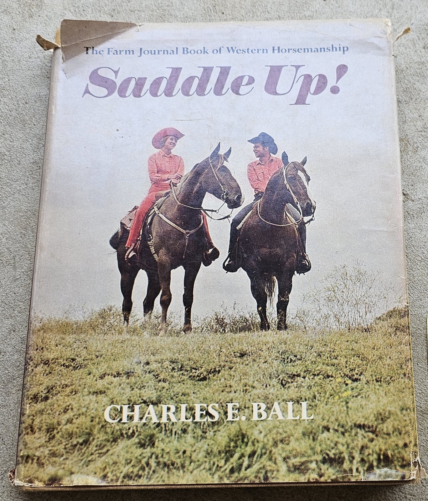 Vtg 1970 SADDLE UP Farm Journal Western Horsemanship Guide Charles Ball PREPPER
