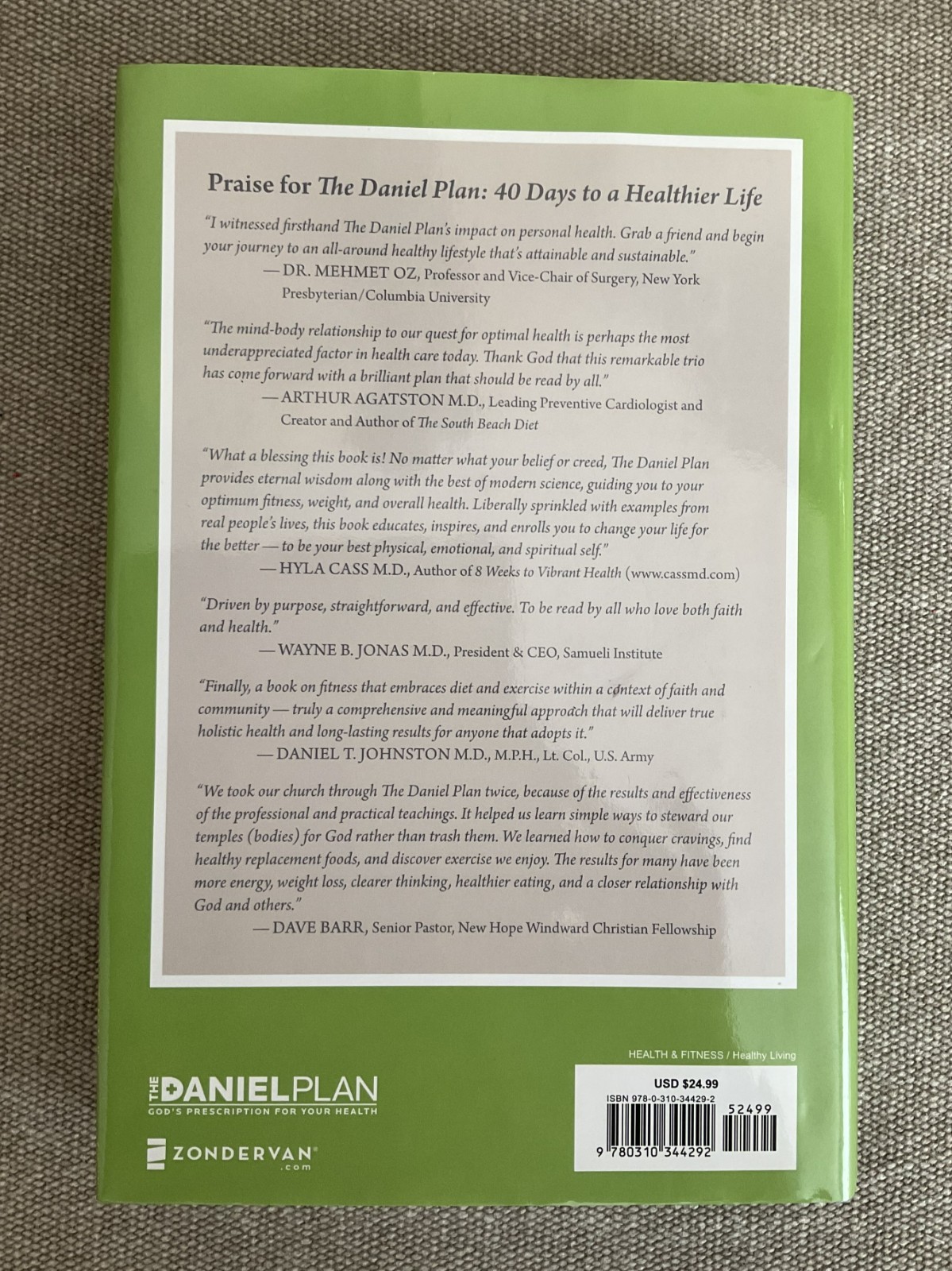 The Daniel Plan: 40 Days to a Healthier Life – Hardcover