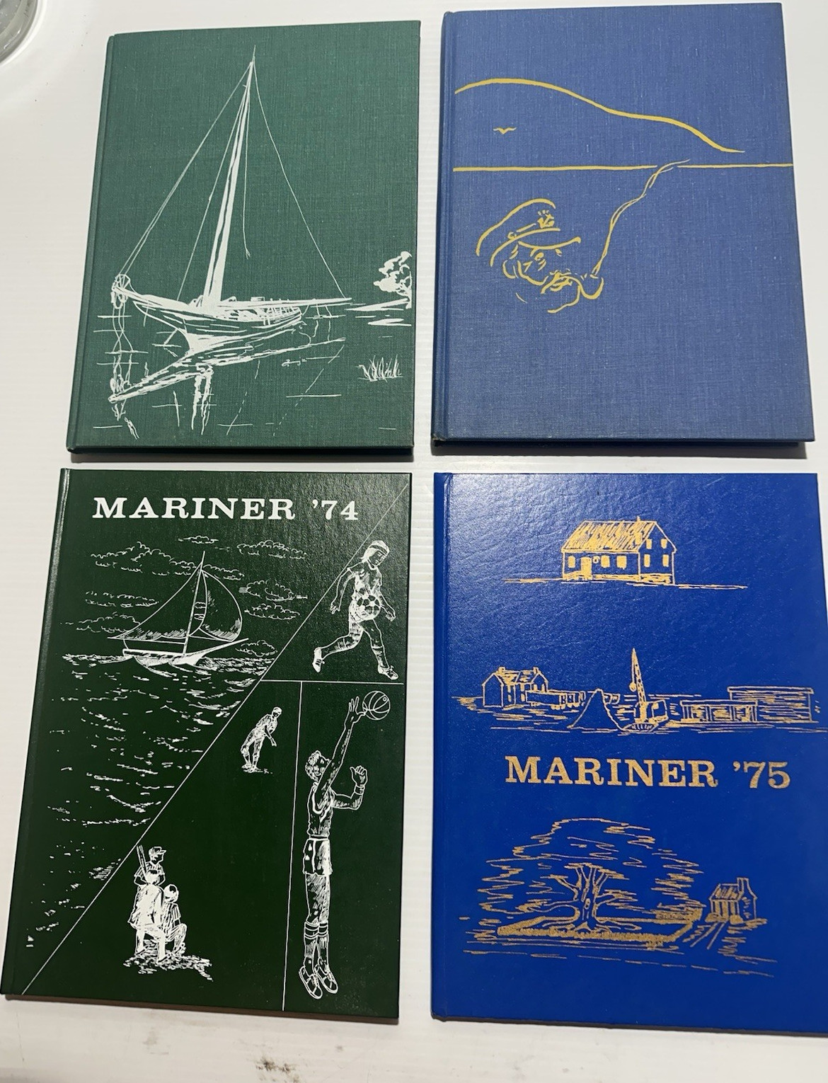 4 early Chesapeake College Yearbooks Wye Mills, Maryland Skipjacks 1972 73 74 75