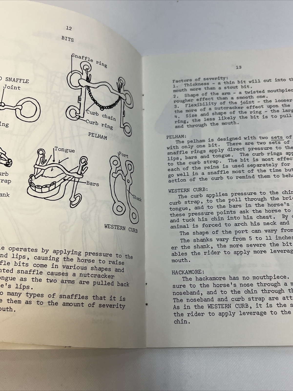 1979 Horsemanship Manual “Honey Rock Camp” Wheaton, IL. By Judy Meyer 32 Pages