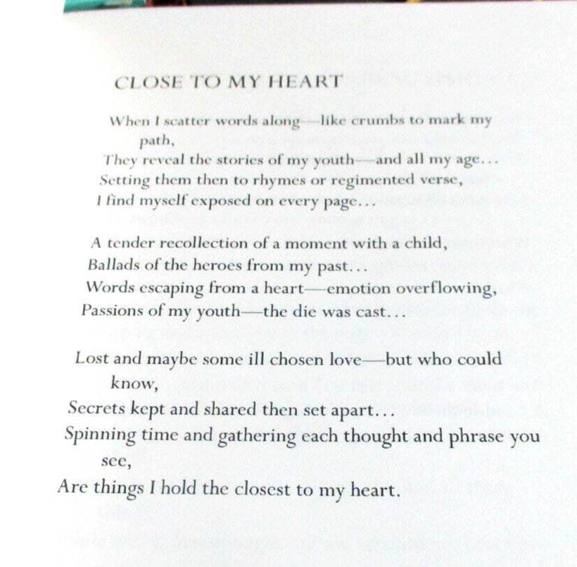 Close to My Heart by Carol Smith, 2006 SC, Signed by Carol