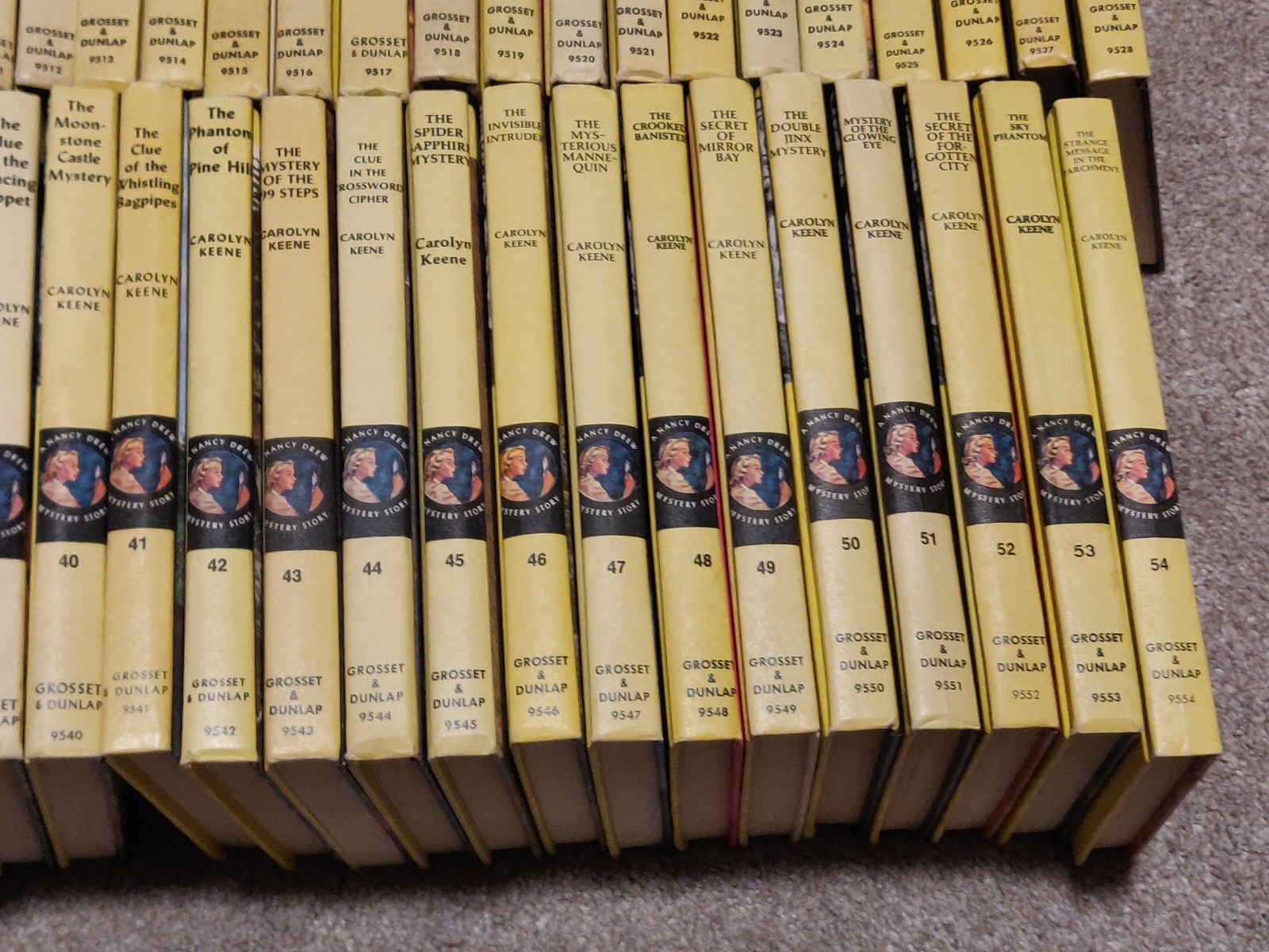 Vintage Nancy Drew Hardcover Book Lot 1-54 Matte Hardcover & #55 Glossy
