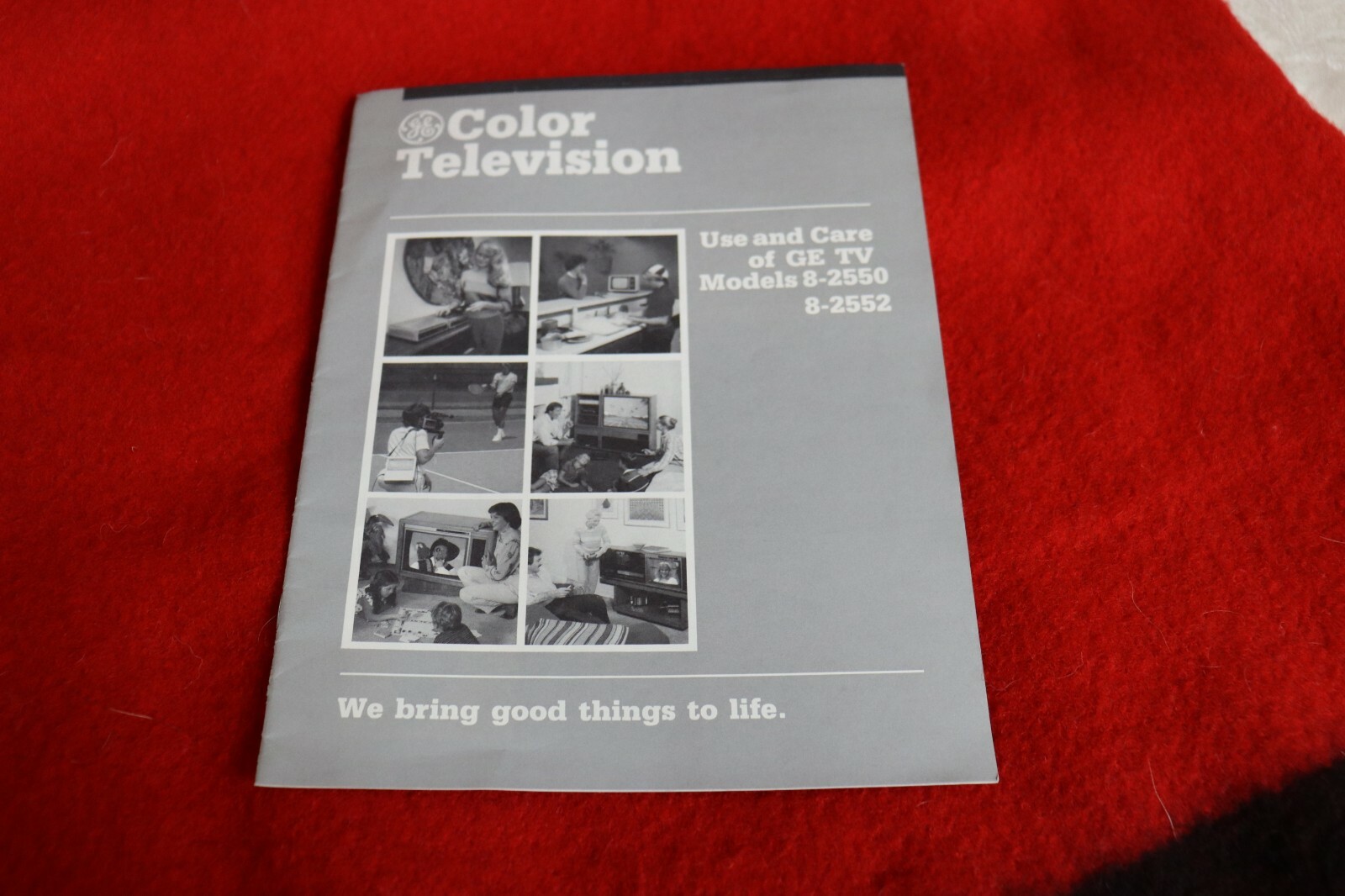 Vintage GE General Electric Color Television Use and Care Manual Model 8-2550