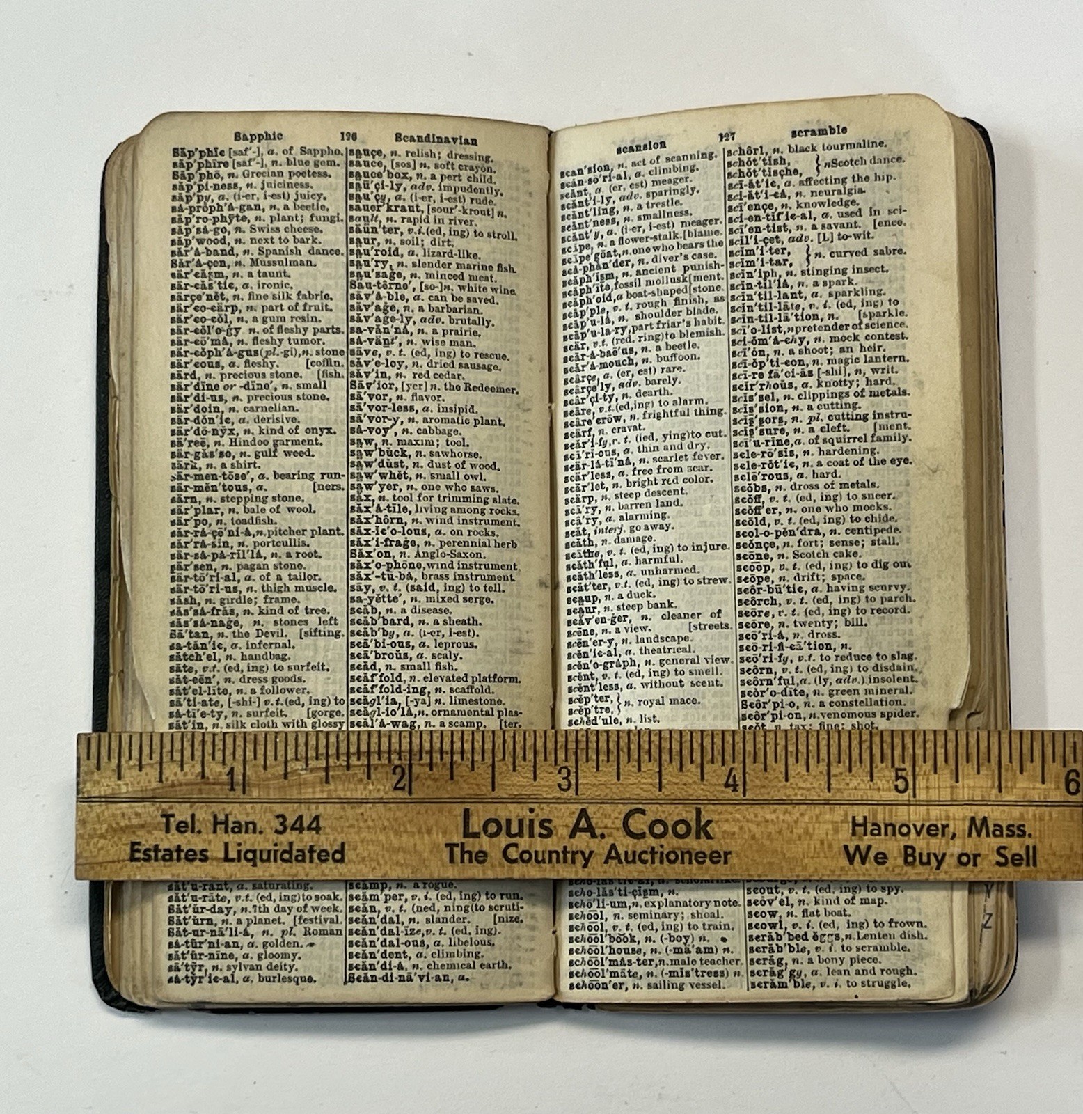 1914 Pocket Dictionary Grand Island Business College Nebraska w/Maps & More RARE