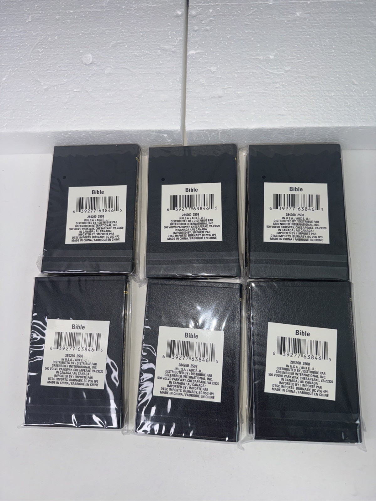 Holy Bible New Testament KJV Black Mini Leatherette Cover 4.5” x 3” Set of 6