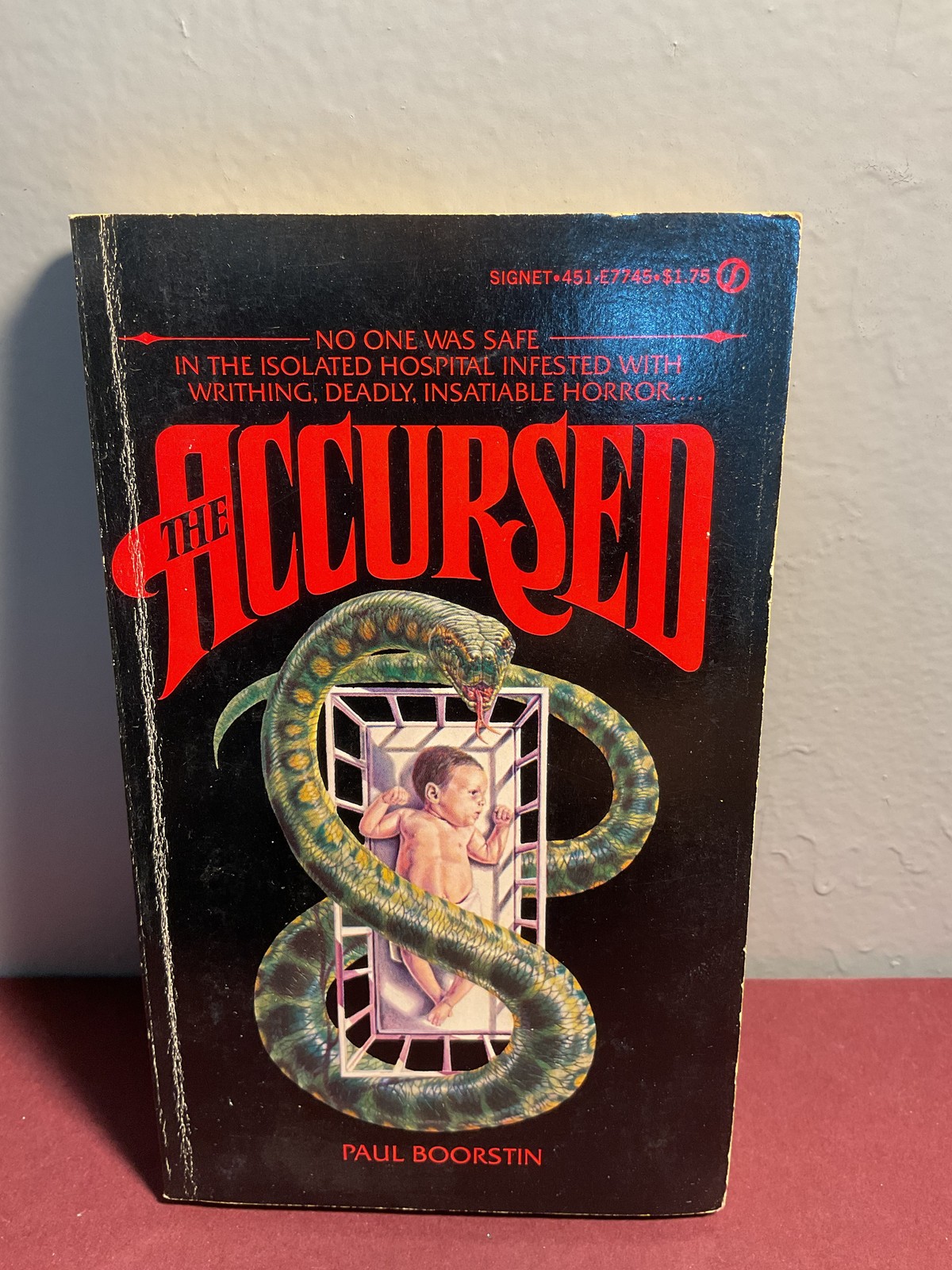 The Accursed by Paul Boorstin (1978) Vintage Signet Horror Paperback Book