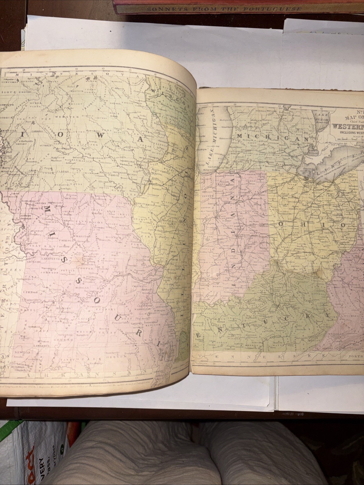 1855 Mitchell’s School Atlas – Physical Geography – 4th Revised Ed – Vintage