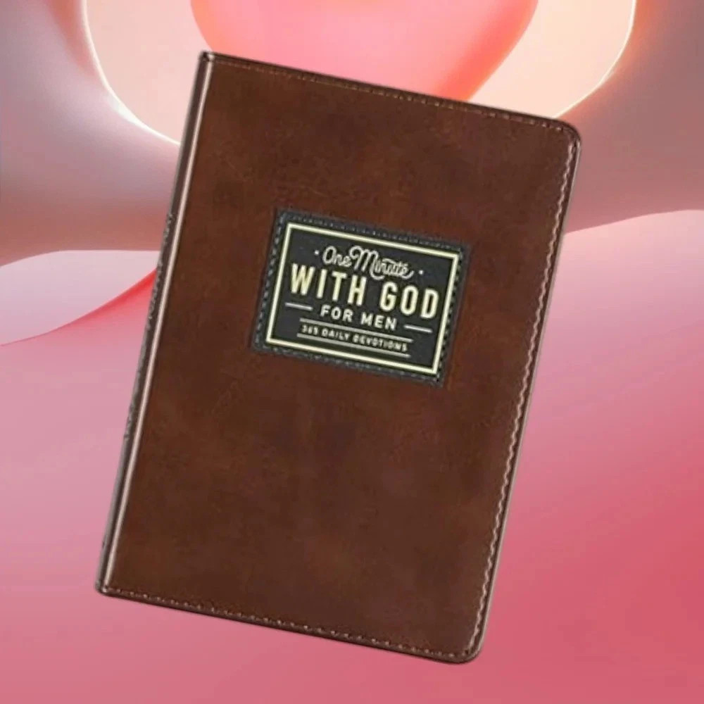One Minute with God for Men 365 Devotions, Brown Faux Leather Flexcove Books