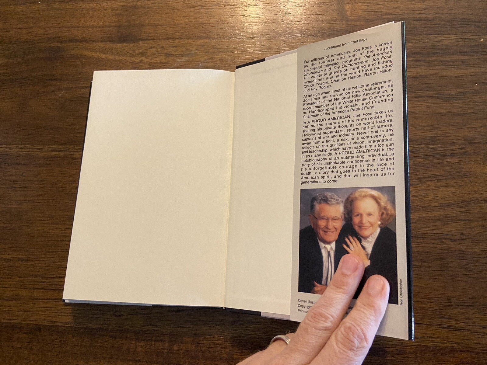 SIGNED A Proud American By Joe Foss 1st Printing First Edition 1992 Hardcover