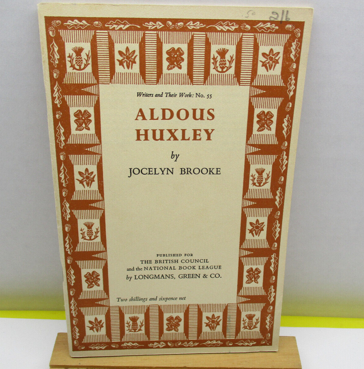 Aldous Huxley by Jocelyn Brooke Paperback 1st 1954 for British Council