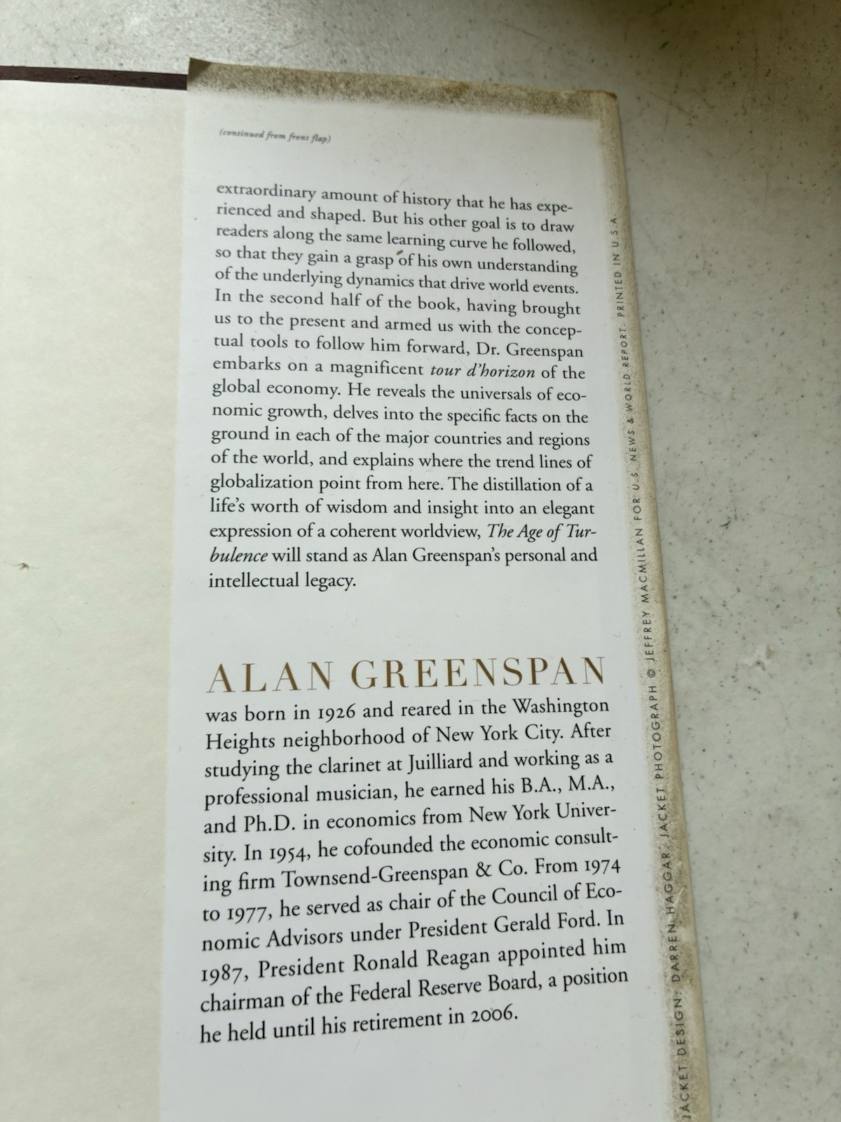 The Age of Turbulence Adventures in a New World Alan Greenspan 2007 HC DJ
