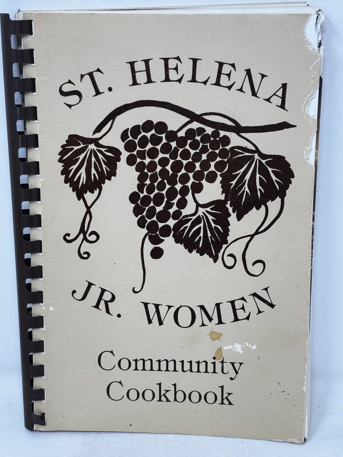 St Helena Spiral Cookbook 1985 Jr Women California VTG 104 pgs READ