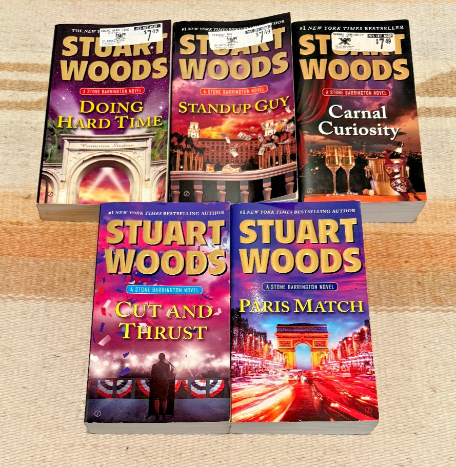 Stuart Woods PB Lot of 15 Kisser Lucid Intervals Carnal Curiosity Cut & Thrust