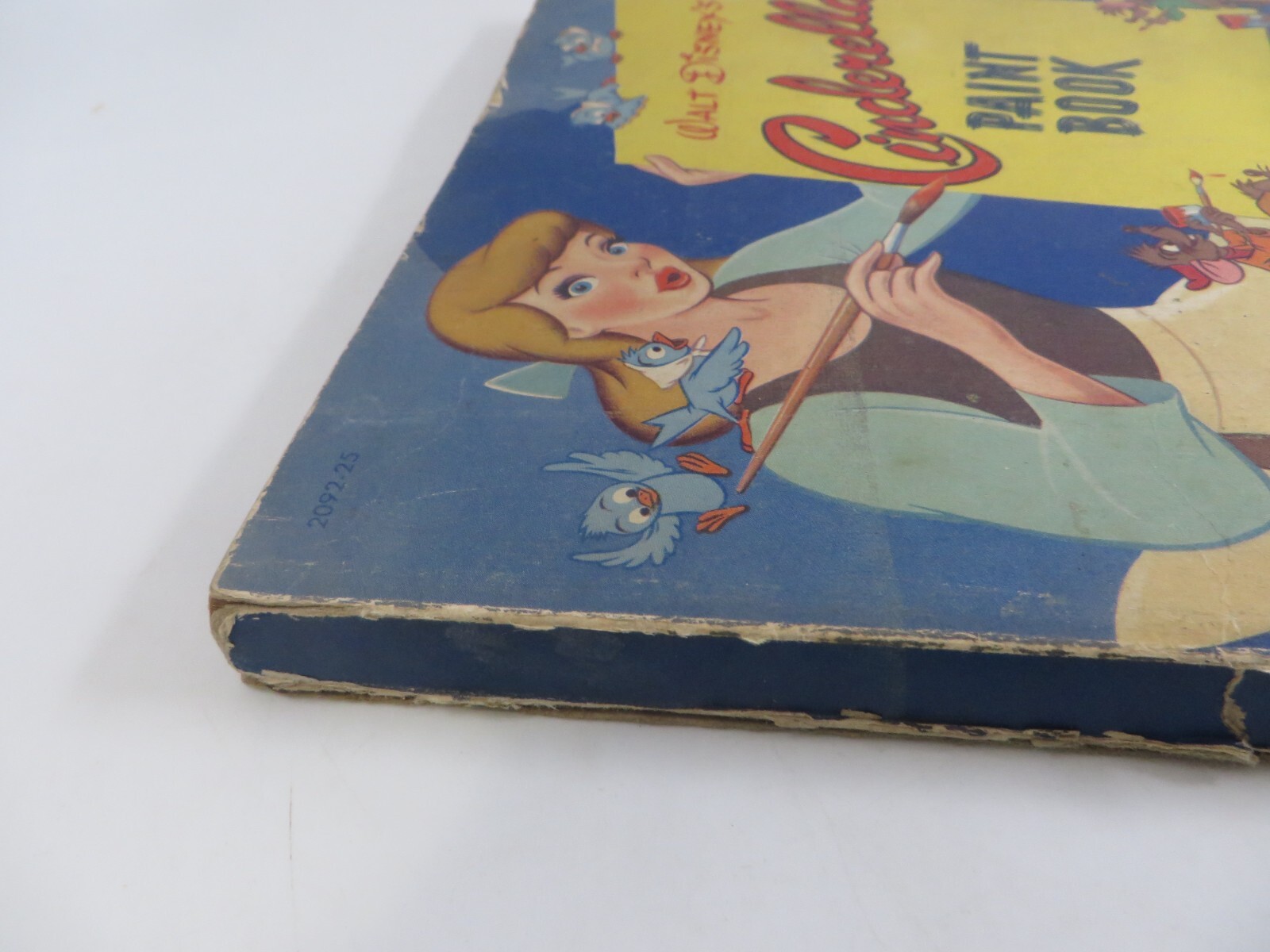 Vintage 1950 Walt Disney CINDERELLA Paint Coloring Book Whitman Publishing RARE