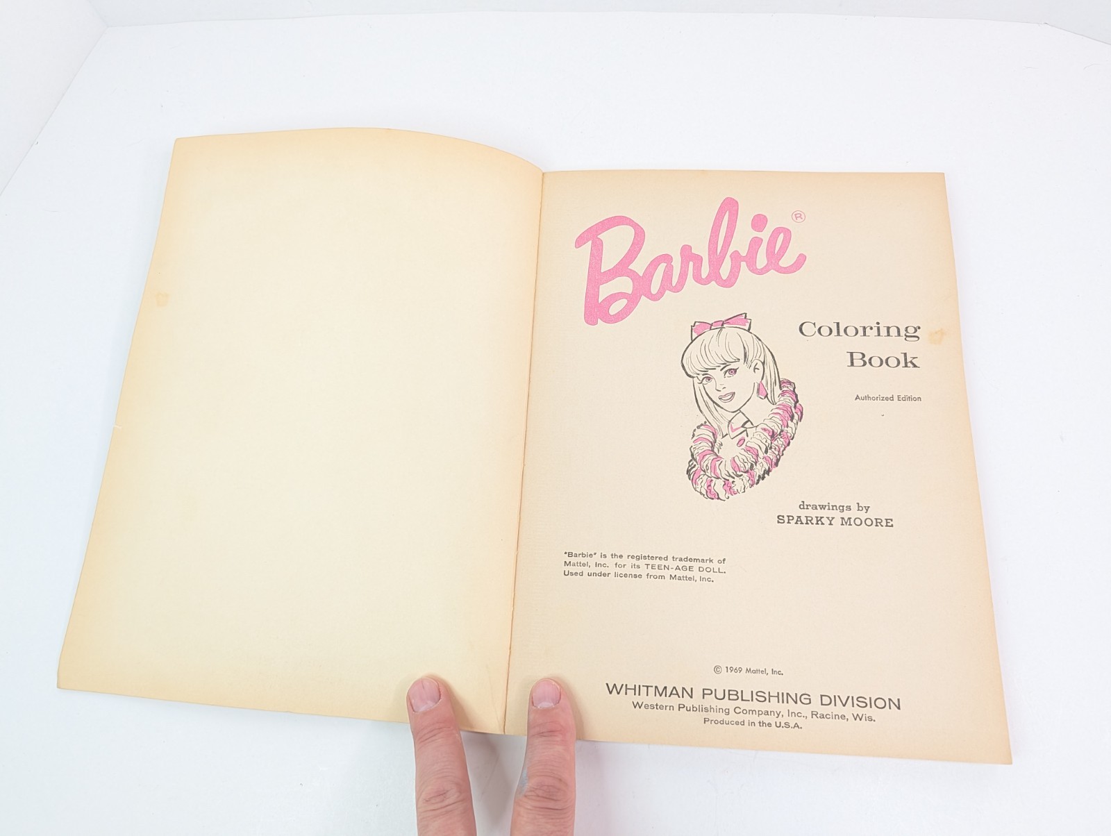 1969 Barbie Coloring Book Teen Queen Contest Whitman Publishing USA Vintage