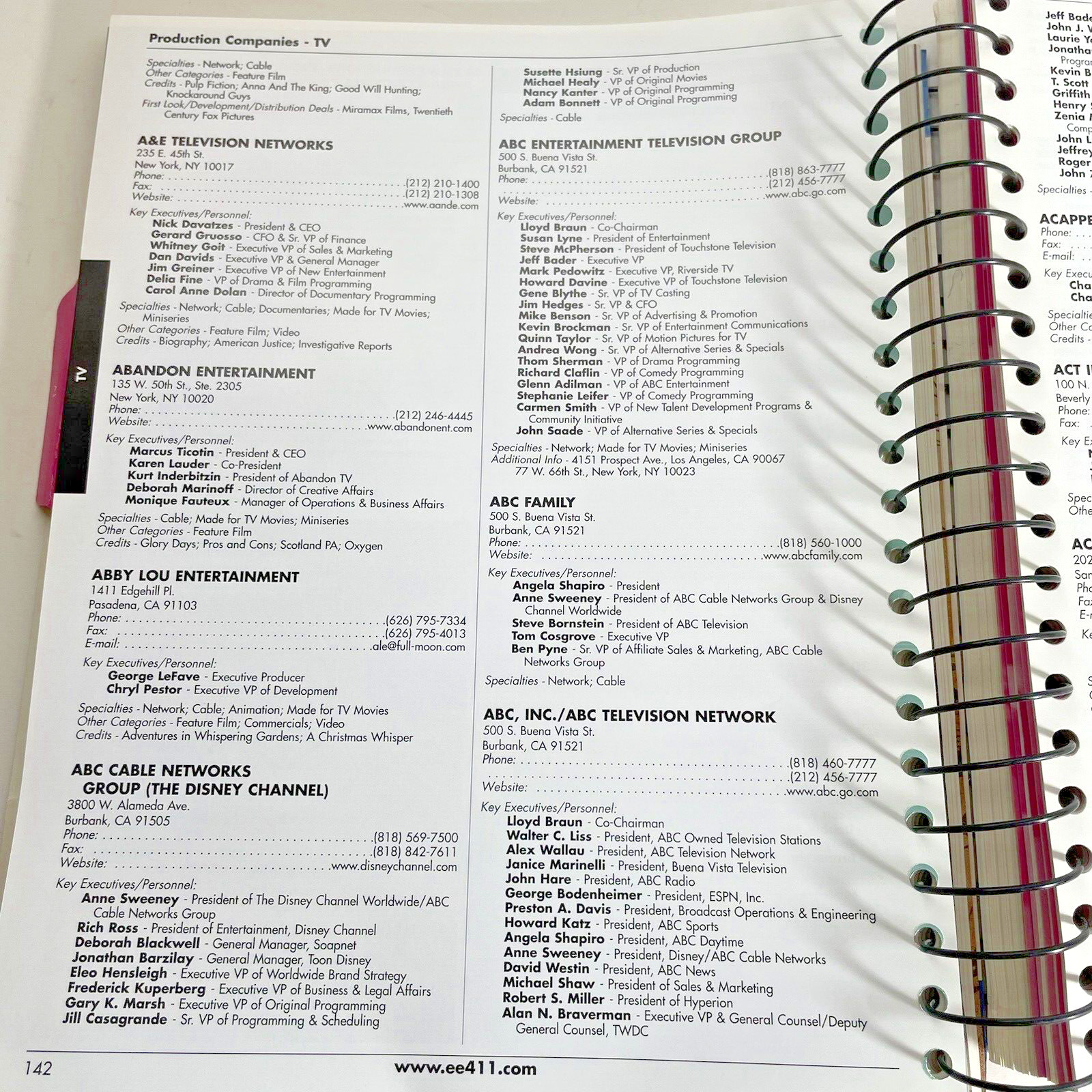 Producers 411 Summer 2002 Vintage Hollywood Spiral Paperback Book 528 pages!