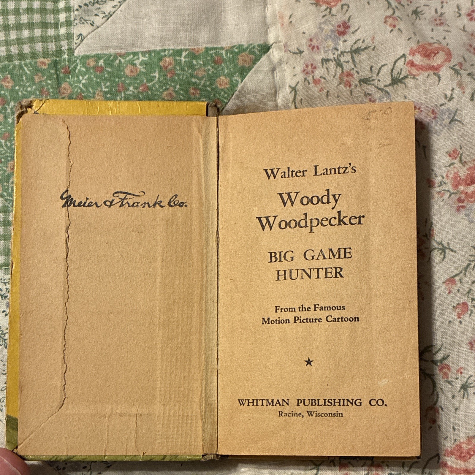 Walter Lantz Woody Woodpecker Big Game Hunter HC Better Little Books 1950