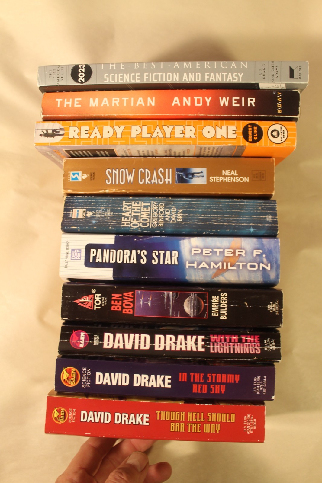 Lot of 10 Science Fiction Books – David Drake, Neal Stephenson, Andy Weir