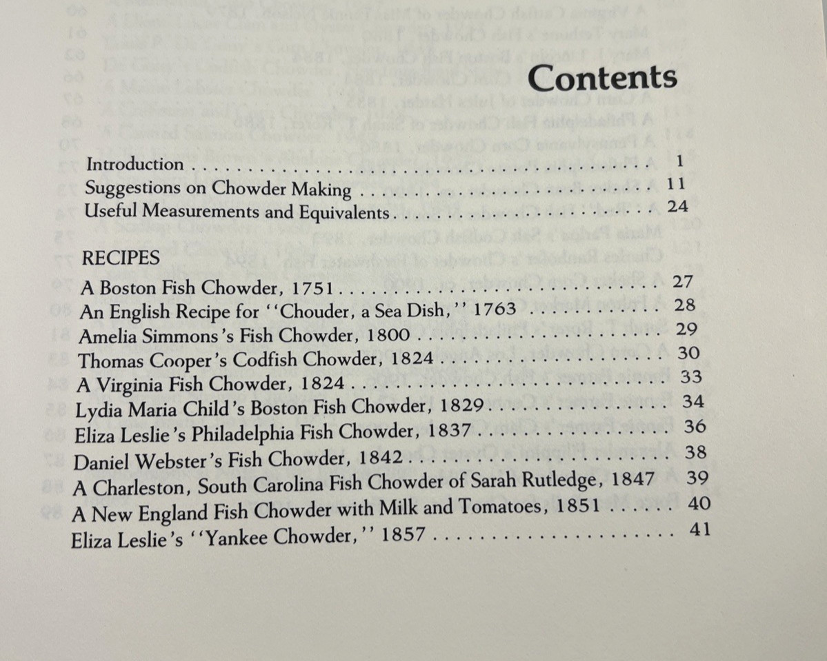 The Book of Chowder 1978 by Harvard Common Press
