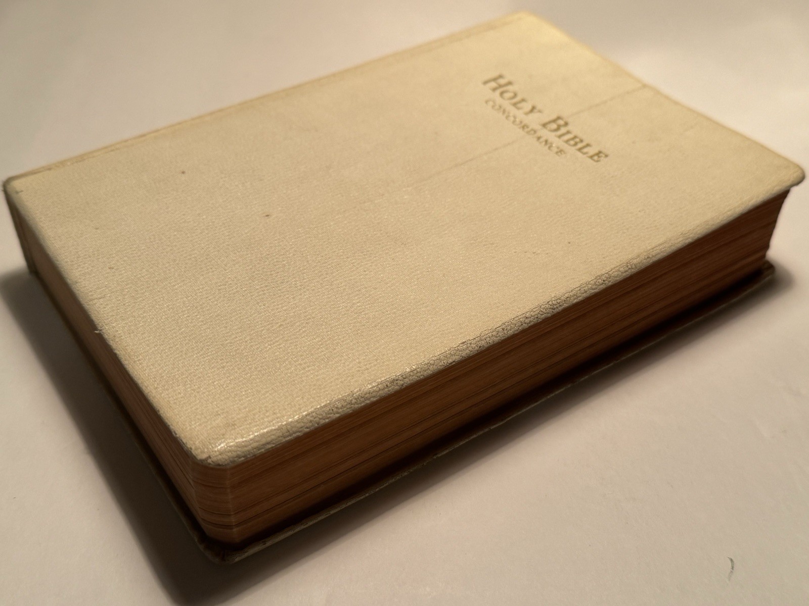 THE HOLY BIBLE KJV red letter 1965 Bonded leather vintage World pub. concordance