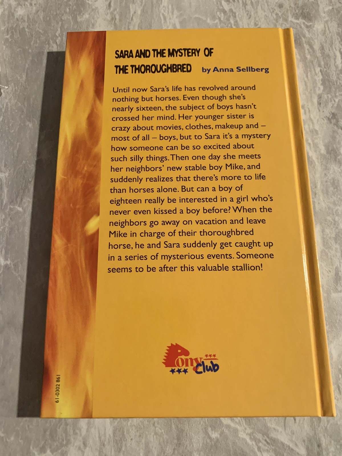 *SARA & THE MYSTERY OF THE THOROUGHBRED* 154 Pages-Anna Sellberg Hardcover