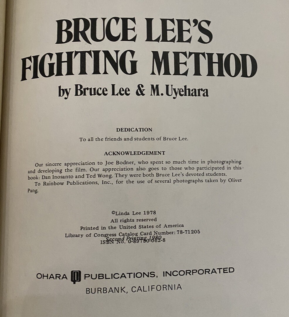 Bruce Lee’s Fighting Method Hardcover By Bruce Lee & M. Uyehara 448 Pages 1980