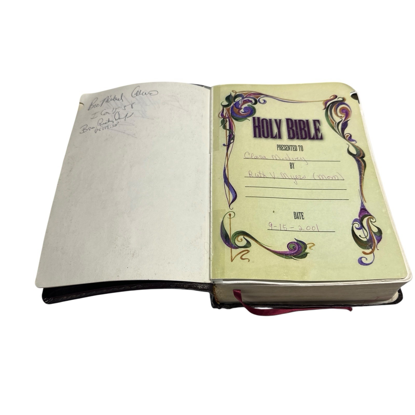 KJV Holy Bible Giant Print Version (Burgundy Leather, 1998) AMG Publishers
